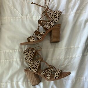 Dolce Vita Animal Print Strappy Sandals